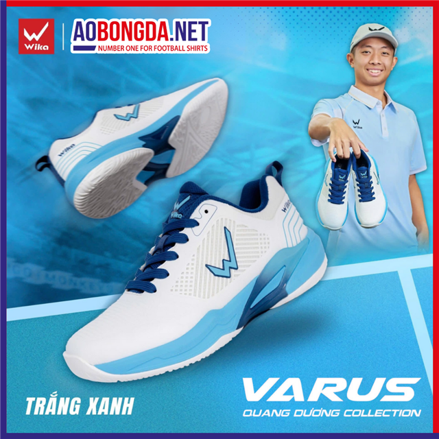 Giày Thể Thao Wika Varus Trắng Xanh