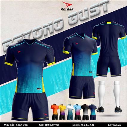 Áo bóng đá Beyono Gust Xanh Đen