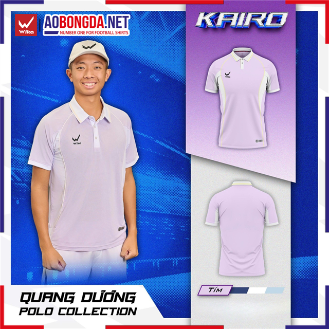 Áo Polo Wika Kairo Tím