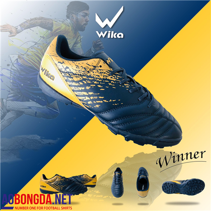 Giầy Bóng Đá Wika Winner tím than gót vàng