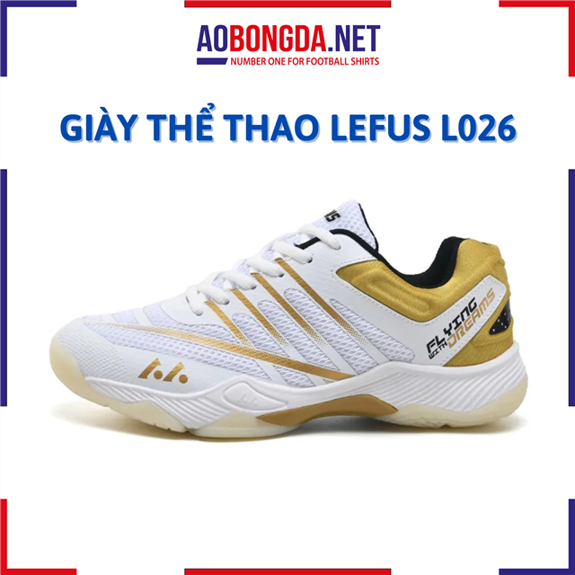 Giày Thể Thao Lefus L026 White Gold