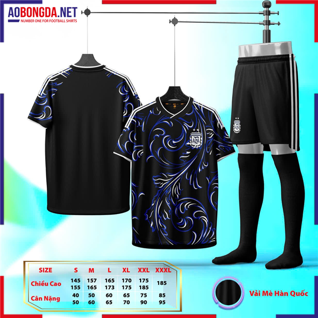 Áo Bóng Đá Đội Tuyển Argentina Đen 2026-2027