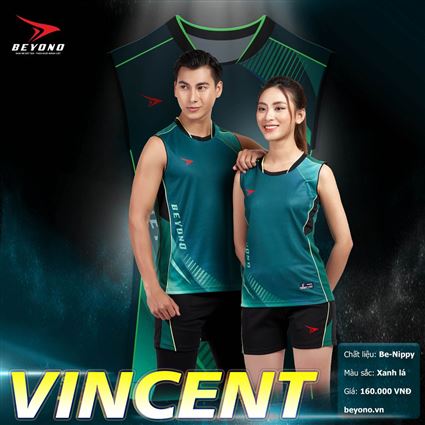Bộ Quần Áo Bóng Chuyền Beyono Vincent xanh lá