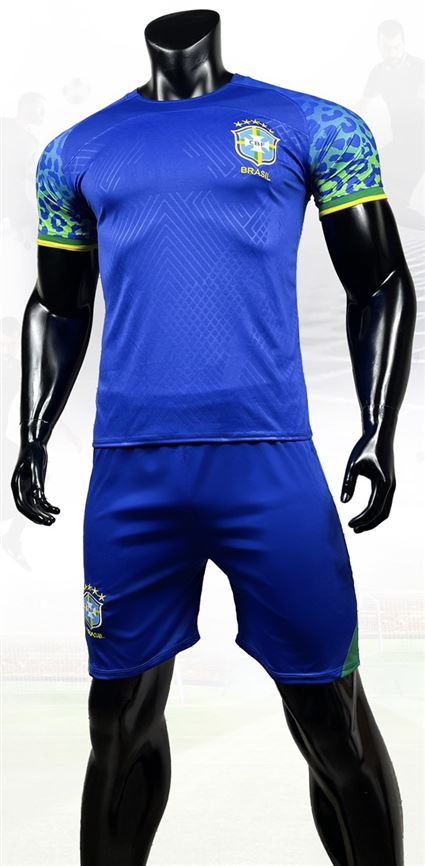Áo Bóng Đá Đội Tuyển Brazil  World Cup xanh Sân Khách 2022-2023