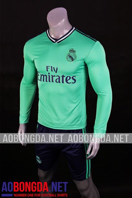 Áo Bóng Đá Real Madrid sân khách dài tay mùa giải 2019-2020