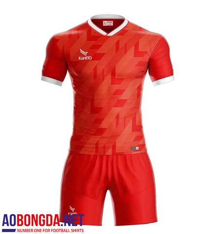 Áo Bóng Đá không logo Kamito đỏ