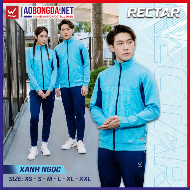 Bộ Thể Thao Wika Suvec Rectar Xanh Bích