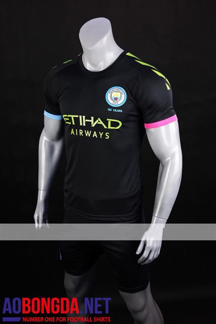Áo Bóng Đá Manchester City đen sân khách 2019-2020