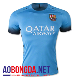 Áo bóng đá Barcrlona xanh sân khách đấu cúp c1 2015 2016