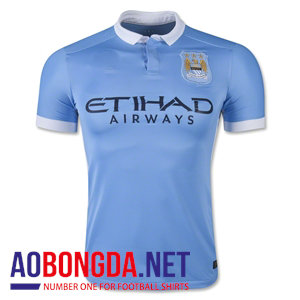 Áo bóng đá Manchester city xanh sân nhà 2015 2016