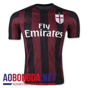 Áo đấu AC Milan 2017 sọc đỏ đen sân nhà 2015-2016