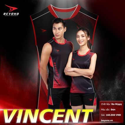 Bộ Quần Áo Bóng Chuyền Beyono Vincent đen