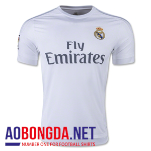 Áo bóng đá Real Madrid trắng sân nhà 2015 2016