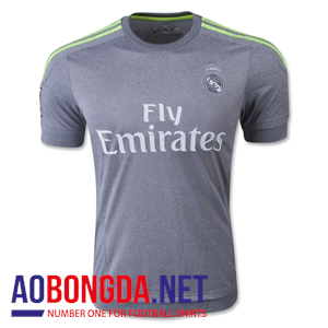 Áo bóng đá Real Madrid xám sân khách 2015 2016
