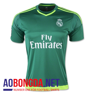 Áo bóng đá Realmadrid xanh thủ môn 2015 2016