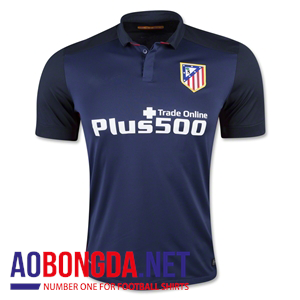 Áo bóng đá Atlentico madrid sân khách đen tím than  mùa 2015 2016