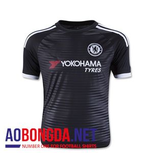 Áo bóng đá Chelsea sân khách thứ ba màu đen 2016 2017
