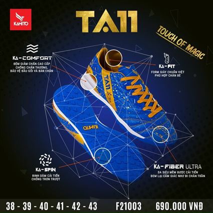 Giày bóng đá Kamito Tuấn Anh TA11 xanh dương