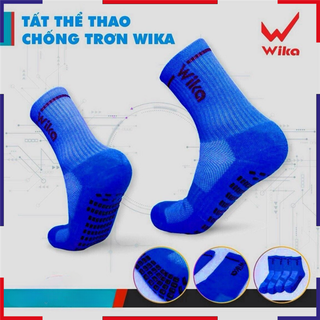 Tất Thể Thao Chống Trơn Wika Màu Xanh Dương