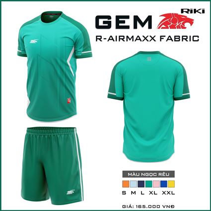 Áo bóng đá không logo Gem ngọc rêu