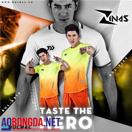 Áo Bóng Đá không logo Bulbal Zinas cam chuối