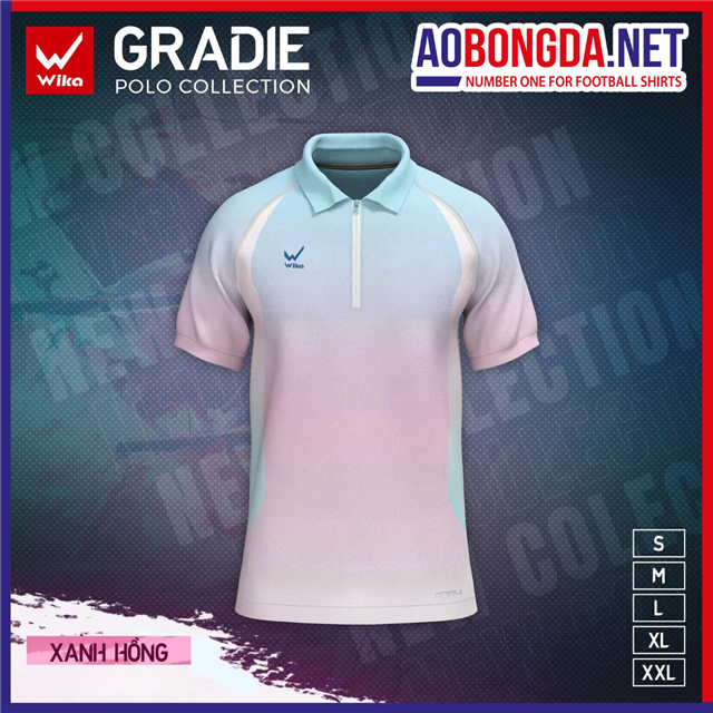  Áo Polo Wika Gradie Xanh Hồng