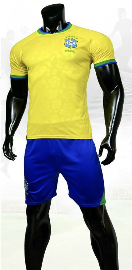 Áo Bóng Đá Đội Tuyển Brazil Vàng World Cup 2022-2023