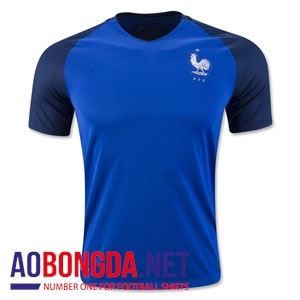 Áo bóng đá đội tuyển Pháp Euro sân nhà xanh tím than 2016-2017