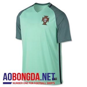 Áo bóng đá đội tuyển Bồ Đào Nha mùa giải Euro 2016 2017 mẫu sân khách màu xanh ngọc