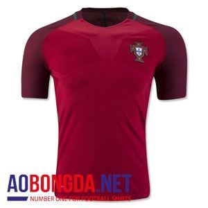 Áo bóng đá đội tuyển Bồ Đào Nha mùa giải Euro 2016 2017 mẫu sân nhà đỏ bã trầu