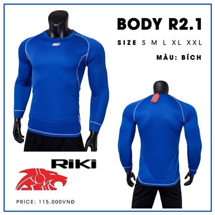Áo lót body chính hãng Riki xanh dương