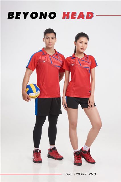 Quần áo bóng chuyền Beyono Head đỏ