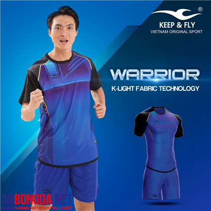 Áo Không Logo Keep & Fly Warrior X Tuấn Anh xanh dương