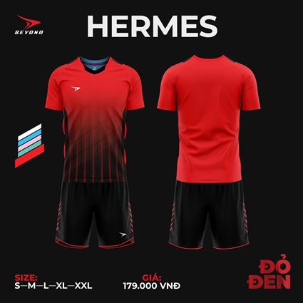 Áo Không Logo Beyono Hermes Đỏ Đen