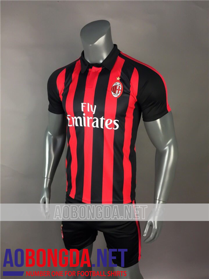Áo bóng đá AC Milan sọc đỏ đen mùa giải 2018-2019
