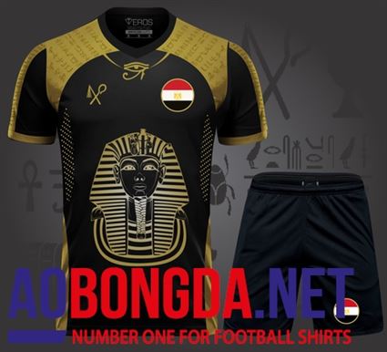 Áo Bóng Đá tuyển Ai Cập đen 2018-2019