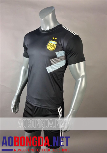 Áo Bóng Đá Argentina đen World Cup 2018 - 2019