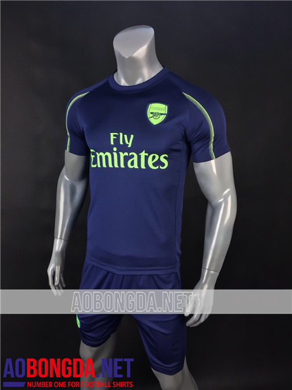 Áo Bóng Đá Arsenal training xanh tím than mùa giải 2018-2019