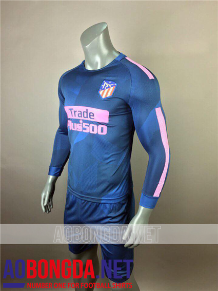 Áo Bóng Đá Dài Tay Atl Tím Than mùa giải 2017-2018