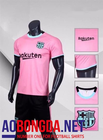 Áo Bóng Đá Barcelona hồng sân khách mùa giải 2020-2022
