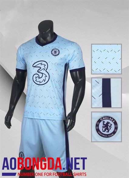 Áo Bóng Đá Chelsea xanh sân khách ngắn tay mùa giải 2020-2022