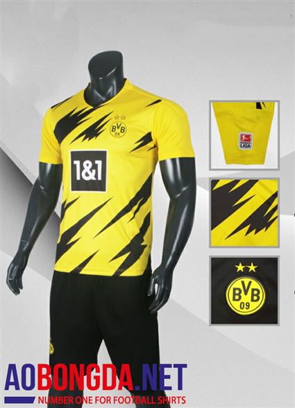 Áo Bóng Đá CLB Dortmund vàng đen 1&1 mùa giải 2020-2022