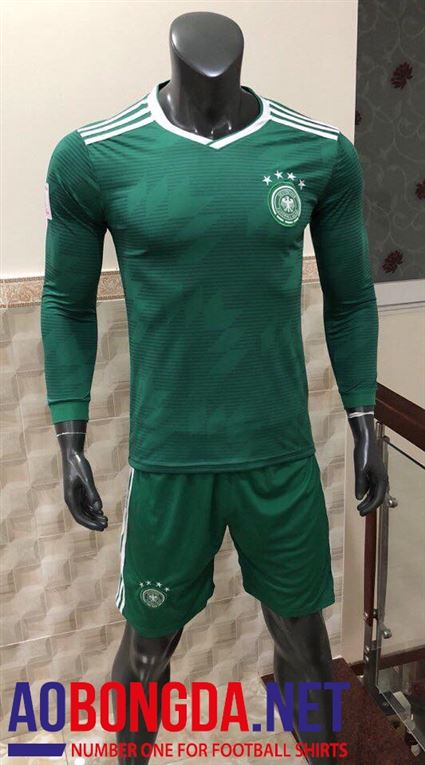 Áo bóng đá dài tay Đức xanh World Cup 2018