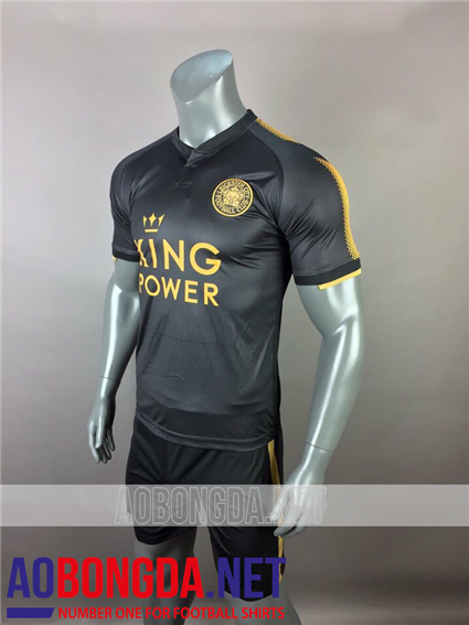 Áo Leicester City sân khách màu đen mùa giải 2017-2018