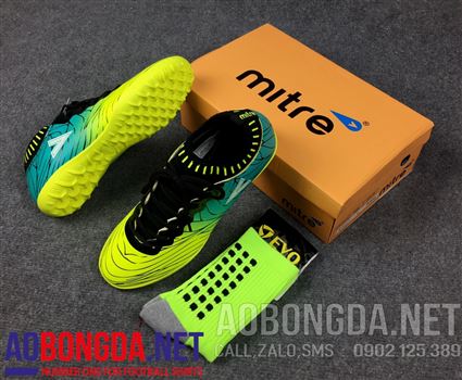 Giầy Bóng Đá Mitre 161115 xanh ngọc loang chuối