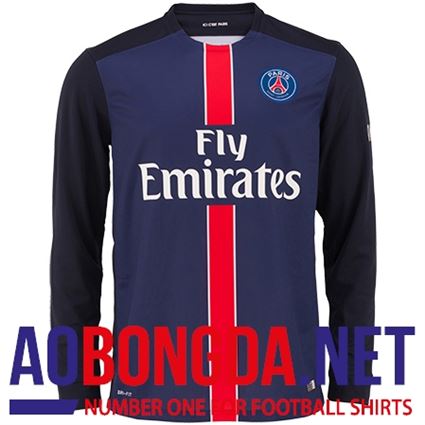 Áo bóng đá Pari Saint Germain tím than dài tay tím than