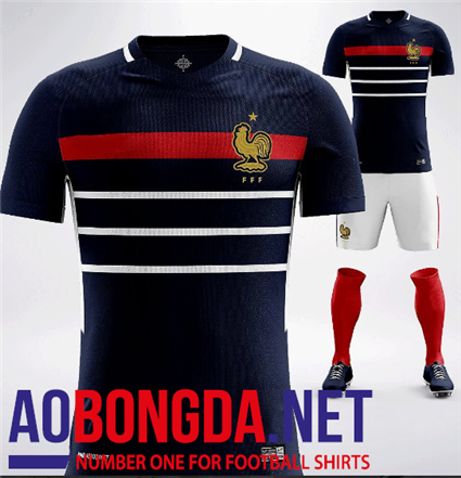 Áo Đội Tuyển Pháp World Cup Sân Nhà Tím Than 2017-2018