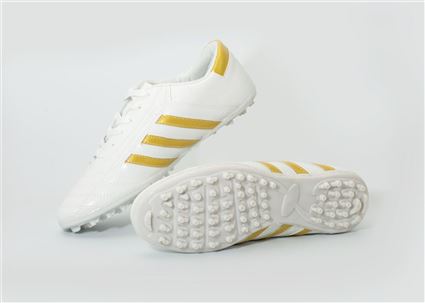 Giầy Bóng Đá phủi CT3 trắng sọc vàng 5