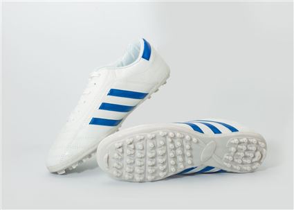 Giầy Bóng Đá phủi CT3 trắng sọc xanh 4