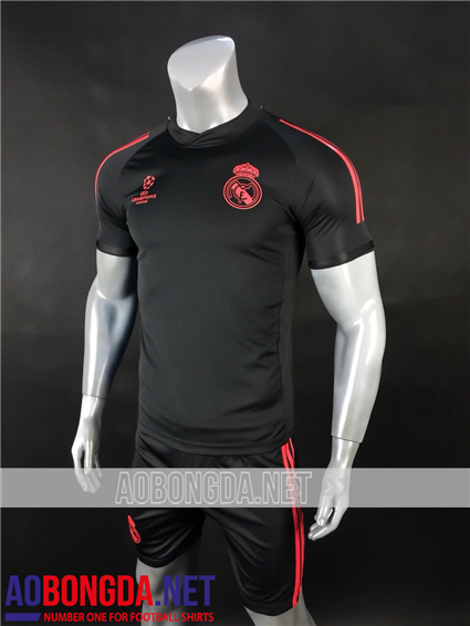 Áo Bóng Đá Real Madrid Training đen mùa giải 2018-2019